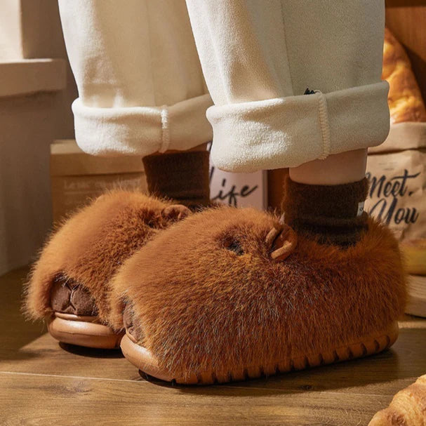 Sleepy Capybara Slippers – Cozy Comfort with a Cute Twist | Cloudsharks Friends