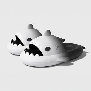 Original - White Black Shark Slides