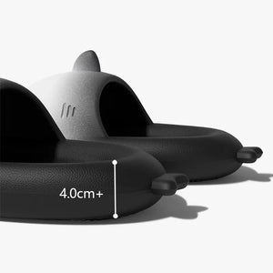 Original - White Black Shark Slides