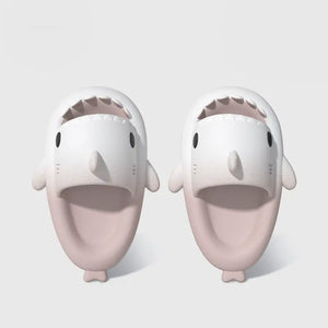 Original - White Black Shark Slides