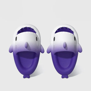 Original - White Black Shark Slides