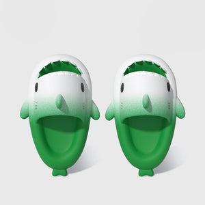 Original - White Black Shark Slides