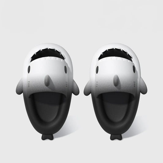 Original - White Black Shark Slides