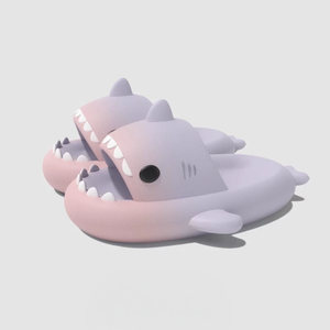 fun and comfy EVA slides with cartoon shark look, ideal for beach or indoor use. shark slides